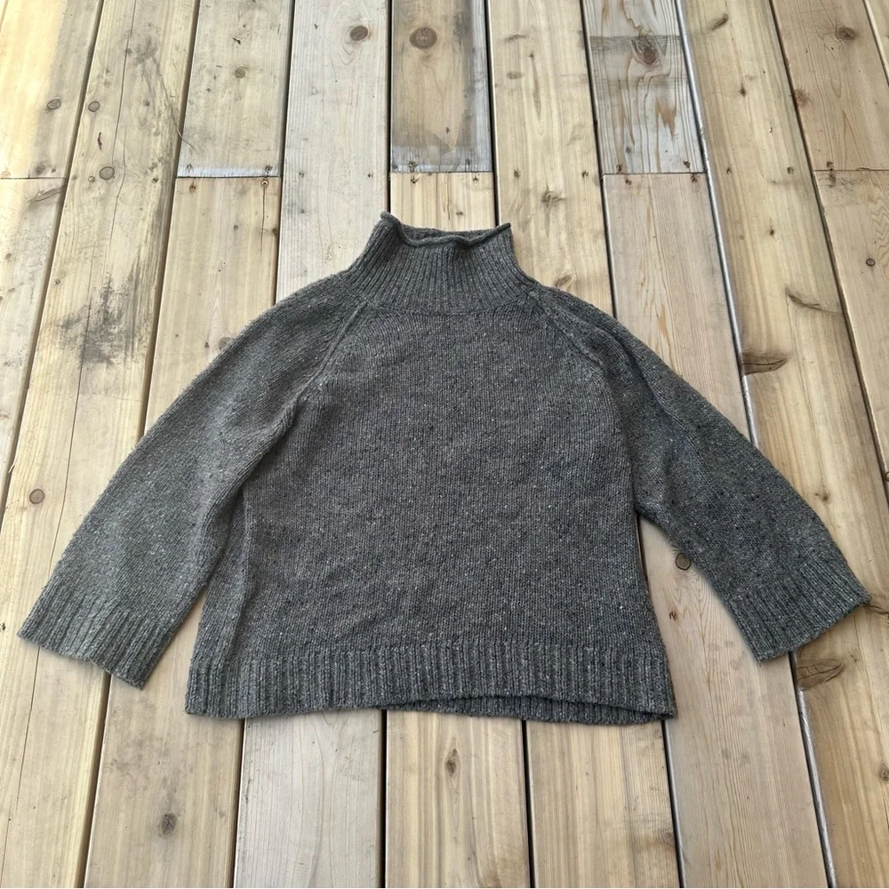 Lilla P Speckled Dolman Sleeve Pullover Sweater S